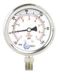 Carbo Instruments 1-1/2" Pressure Gauge, Stainless Steel Case, Chrome Plated .... Fixed Price $14.57.