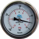 New Prm To -200 Wc/hg Vacuum Gauge 2.5 Ss Case Npt Back. Fixed Price $50.99.