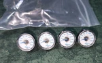 (4) 0-145 Psi Festo Air Pressure Gauges 183904 -MA-23-10-N1/8 Size 1" (45019-C3). Fixed Price $42.00.