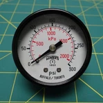 Winters 2" Pressure Gauge PEM1411LF, 0-300 Psi, 1/4" Npt Brass Center Back Conn.. Fixed Price $10.00.