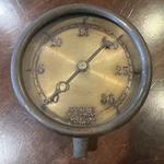 Marshall Town Iowa Usa Mfg Co. 0-30 Psi Pressure Gauge Brass 3/4 In. Fixed Price $71.99.