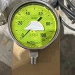 Wika Air Pressure Gauge 0-100 Psi Green Dial Bottom Mount Mechanical Instrument. Fixed Price $55.00.