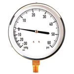 Industrial Compound Gauge, 30 60 Psi, 1/2 Dial, 1/4 Npt, Bottom. Fixed Price $36.25.