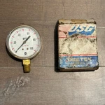 Vintage Usg Ametek 0-100 Psi Pressure Gauge Brass 2.5 Made Usa. Fixed Price $22.45.