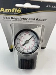 Amflo 1/4" Air Compressor Regulator And Gauge 41-155. Fixed Price $14.95.