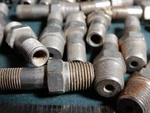 Shrader 1/8 Npt Air Pressure Valve Bodies Vintage Lot Shown. Fixed Price $20.00.