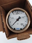 Wika 213.40 2.5 Pressure Gauge: 2-1/2" 0-800 Psi, 1/4" Npt, 56456171 *nda*. Fixed Price $110.60.