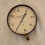 Hungerford Terry Inc Air Pressure Gauge 60 Psi 4.5 Face 1/4 Bottom Mount. Fixed Price $12.50.