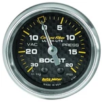 Autometer 4701 2-1/16 In. Boost/vacuum Gauge, 30 HG/20 Psi, Mechanical, Carbo. Fixed Price $127.35.