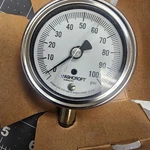 Ashcroft 25-1009-AW-02L-100#-XLJSG Pressure Gauge, 0-100PSI Cracked Glass OF51. Fixed Price $15.50.