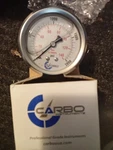 2-1/2" Pressure Gauge, Stainless Steel Case, Liquid Filled, Back Mnt 2000 Psi. Fixed Price $14.00.