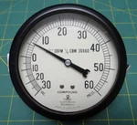 3.5" Marsh Compound Pressure Gauge 30-0-60 Vac/psi Center Back 1/4" Npt. Fixed Price $38.99.