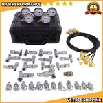 Sinocmp Hydraulic Pressure Test Kit Gauge 5 Hose 13 Coupling 14 Tees. Fixed Price $164.29.
