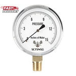 To 15 Inches Of Water Column Pressure Gauge, Capsule Measurement System, 2.5. Fixed Price $22.74.
