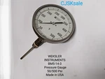 Weksler Instrument BM5-14-3 Pressure Gauge 50/500 Psi Made Usa (used).. Fixed Price $29.99.