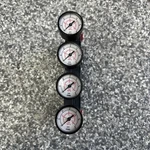 New Fisher Pressure Gauge 0-30 Psi 0-2 2.5" Face Bar Air Cluster. Fixed Price $50.00.