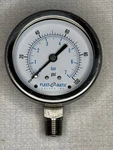 Plast-o-matic Pressure Gauge, 0-100PSI 1/2"NPT 2.5" Dial. Fixed Price $24.99.