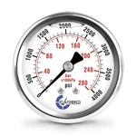 2.5" Liquid Filled Pressure Gauge - 4000 Psi, Stainless Steel Case Back Mount. Fixed Price $12.98.