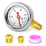 15PSI Stainless Steel 1/8" Npt 1.5" Face Dial, Glycerin Filled Pressure Gauge,. Fixed Price $21.14.