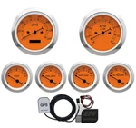 Motor Racing Classic Orange 6 Gauge Set 85MM Gps Speedometer Mph F Psi. Fixed Price $259.34.