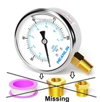 Meanlin Measure 100PSI Stainless Steel 1/4" Npt 2.5" Face Dial Liquid Filled. Fixed Price $14.32.