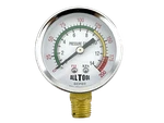 Air Pressure Gauge 2" Dial Side Mount 1/4"NPT - To 200PSI Color Coded. Fixed Price $7.99.