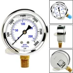 Liquid Filled 2.5" 3000 Psi Air Pressure Gauge Lower Side Mount 1/4" Npt. Fixed Price $23.95.