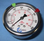 Carbo Instruments 1-2 Pressure Gauge Stainless Steel Case Chrome Plated. Fixed Price $10.95.
