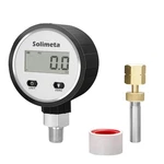 Solimeta Digital Pressure Gauge, 2-1/2" Dial Size, 0-100 Psi With Test Plug. Fixed Price $65.99.
