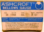 Ashcroft Bellows Gauge Size 25, Cat. No. 1190A, Conn. 02L Pressure. Fixed Price $15.00.