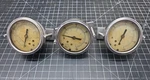 X3 Usg Ametek Pressure Gauges 2.5", 1/4" Npt, Liquid Filled, 100PSI, Panel Mount. Fixed Price $20.95.