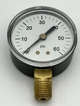 Tel-tru 2051BP4L1D6A 2" Plastic Case Guage 60 Psi 1/4" Nft Btm. Fixed Price $7.00.