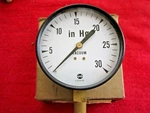 Vintage Nos Usg Ametek Gauge 1/2" 005491 White Face 0-30 Lb Vacuum Hg. Fixed Price $37.50.