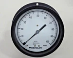 Weksler G15-85 Air Pressure Gauge 6 1/2" Face 0-100 Psig Wall Mount 1/4" Npt. Fixed Price $125.00.