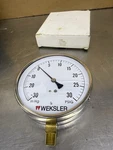 Weksler EA14J Pressure Gauge 4.5 Stainless Brass 1/4 Npt PSI-30 New. Fixed Price $16.99.