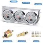 2" 52MM Chrome Car Triple Gauge Set Kit 3IN1 Water Temp Oil Pressure Volt Meter. Fixed Price $26.99.