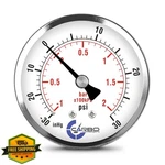 Carbo 2-1/2" Pressure Gauge Vacuum -30 Hg To Psi Back Mount 1/4" Npt. Fixed Price $20.00.