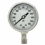 Pic Gauges 4001-2LK-GF GAUGE,4",0/600 PSI,1/2"LM,316SS. Fixed Price $99.00.