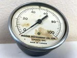 Moore Instrument Water Pressure Gauge 100 Psi Industrial Steel 3"3/4 Tested Gage. Fixed Price $39.50.