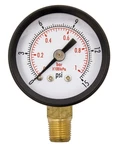 1-1/2" Utility Pressure Gauge, 1/8" Npt, Lower Mount, 0-15PSI. Fixed Price $6.42.