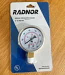 Radnor Brass Pressure Gauge Replacement 2-1/2 X 4000 Psi Part # 64003455 Sealed. Fixed Price $21.60.