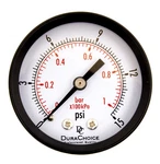 2" Utility Pressure Gauge Black Steel 1/4" Npt Center Back Mount 0-15PSI. Fixed Price $7.99.
