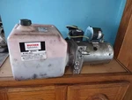 Bucher Double Acting Hydraulic Pump With Reservoir Used Tested Working. Fixed Price $275.00.