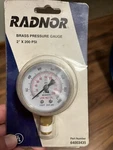 Radnor Brass Pressure Gauge X 200 Psi RAD64003435. Fixed Price $25.99.
