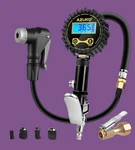 Azuno Bike Tire Inflator With Lcd Pressure Gauge Presta & Schrader Valves Lock-o. Fixed Price $45.00.