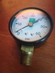 Pressure Gauge 0-60PSI/400KPA 2" Face 1/4NP. Fixed Price $14.87.