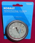 Liquid Filled Pressure Gauge 0-200 Psi, 2.5" Face, 1/4" Back Mount New Kobalt. Fixed Price $7.19.
