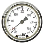 Thuemling BC-LFP-63-B Panel-mount Pressure Gauge, To 400 Psi, 1/2 Dial,. Fixed Price $83.89.