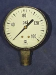 Vintage Gauge 160 Psi Brass Air Pressure Meter Made Usa Steampunk Vtg. Fixed Price $14.99.