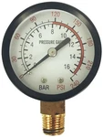 Compressor Pressure Gauge, 0-250 Psi, 1/8-IN. Mnpt Lower Mount PG-16. Fixed Price $17.09.